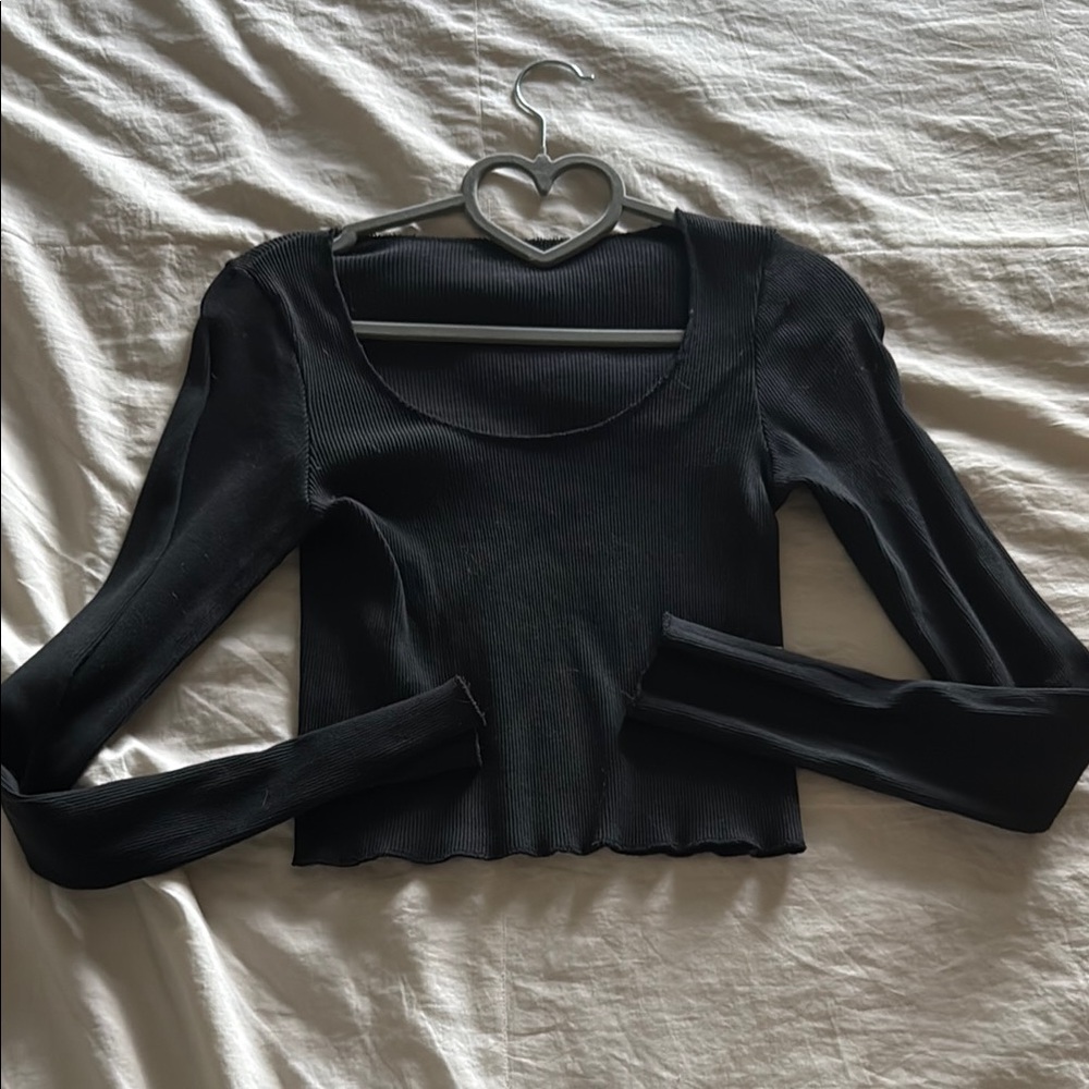 Brandy Melville Black Long Sleeve Bodysuit